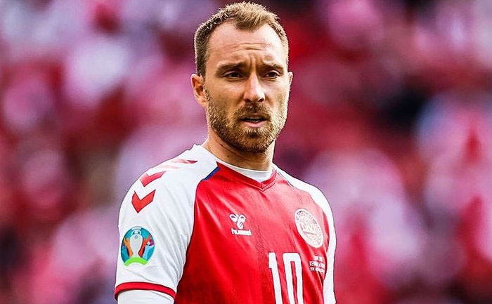 demark christian eriksen collapses on field