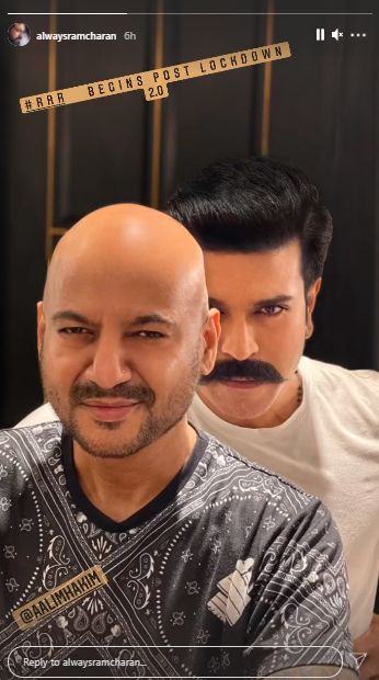 RRR: Ram Charan resumes shooting for SS Rajamouli’s directorial