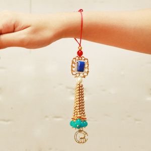 latkan rakhi, how to make latkan rakhi, 