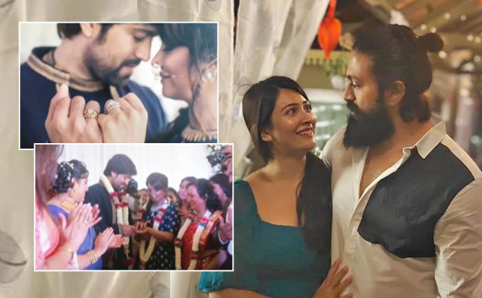 700px x 433px - KGF star Yash's Wife Radhika Pandit Shares Priceless Engagement Video