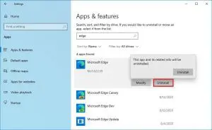 How to uninstall Microsoft Edge Windows Laptop, PC, Windows System 