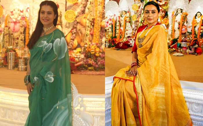 kajol rani mukerji maha navami celebration