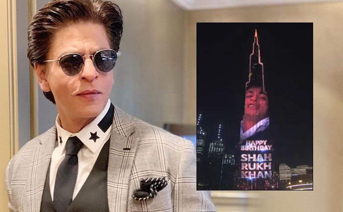 hbd srk burj khalifa lights up